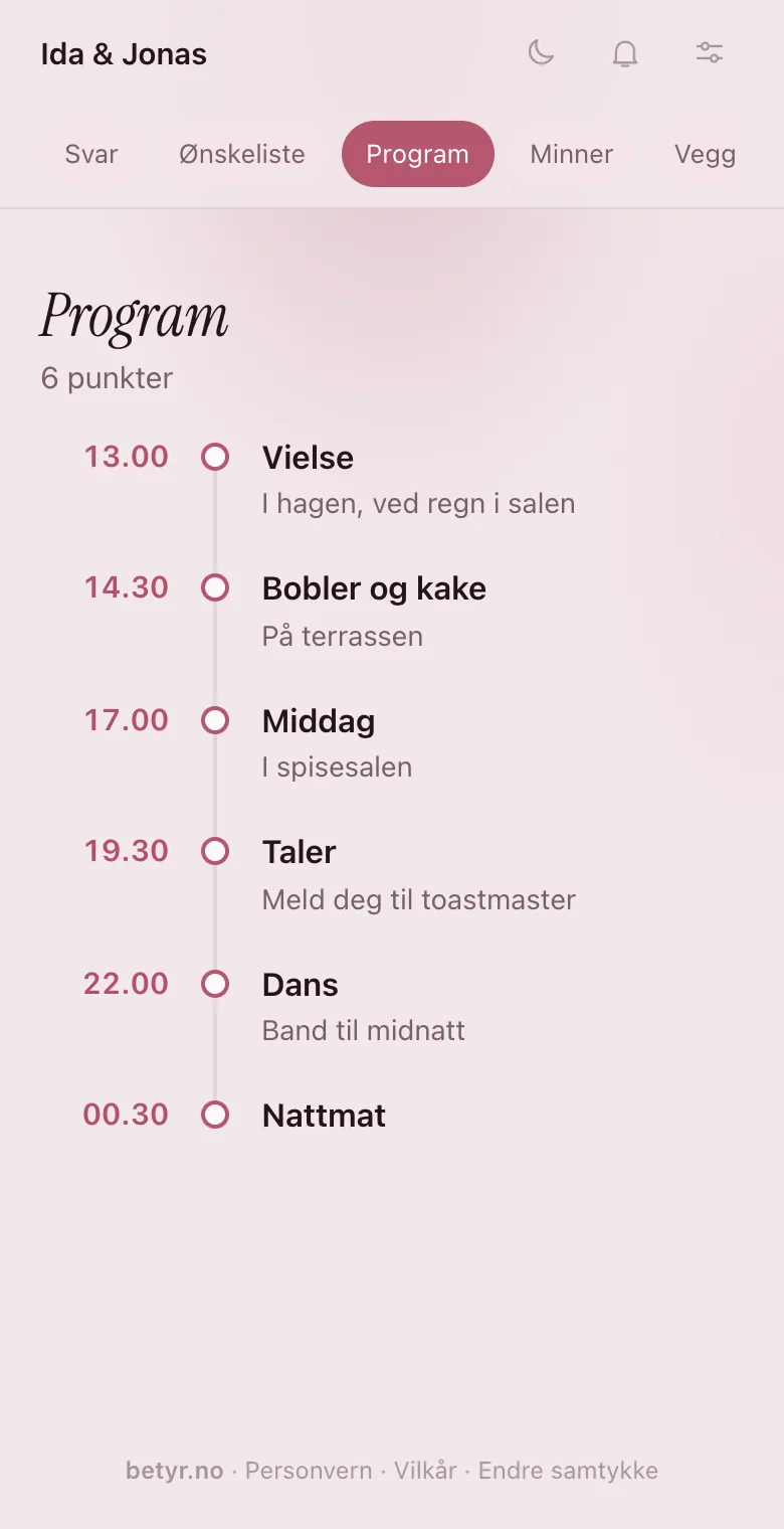 Program på mobilen